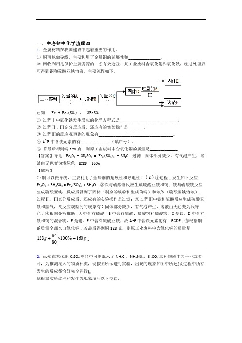 中考化学流程图综合经典题含答案