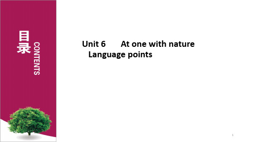 英语外研必修第一册Unit 6 language points课件