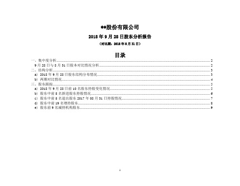 上市公司股东名册分析模板