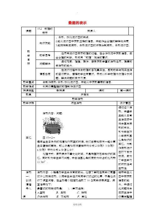 八年级数学上册 第15章 数据的收集与表示 15.2 数据的表示教案 华东师大版