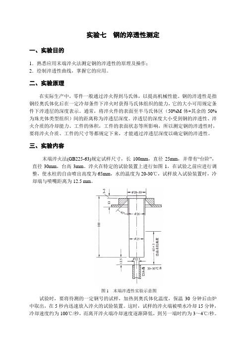 钢的淬透性实验