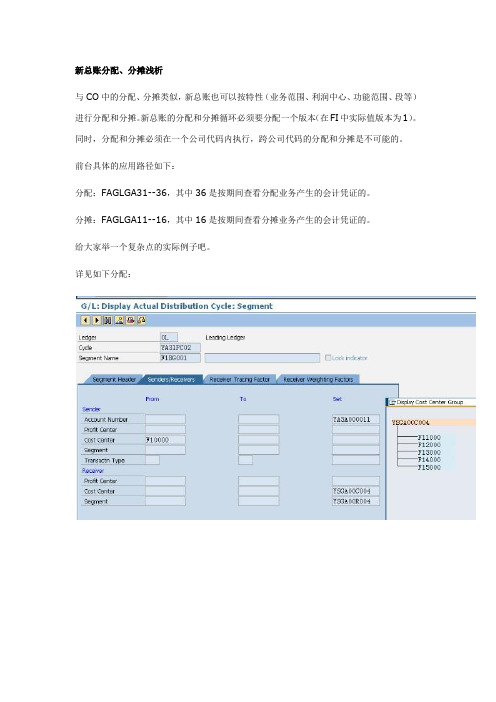 SAP新总账分配、分摊浅析