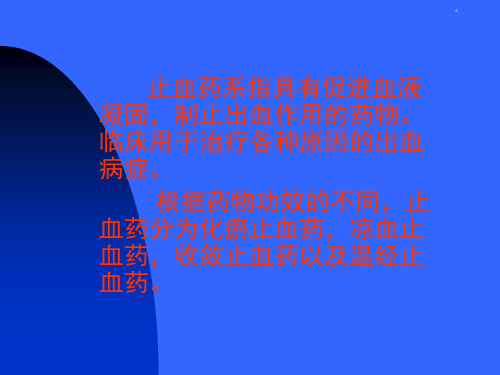 止 血 药_PPT幻灯片