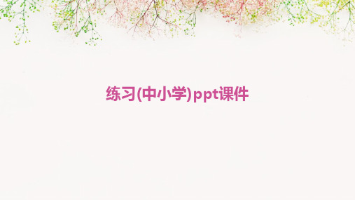 练习(中小学)PPT课件