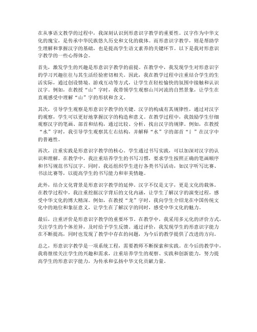 形意识字教学的心得体会