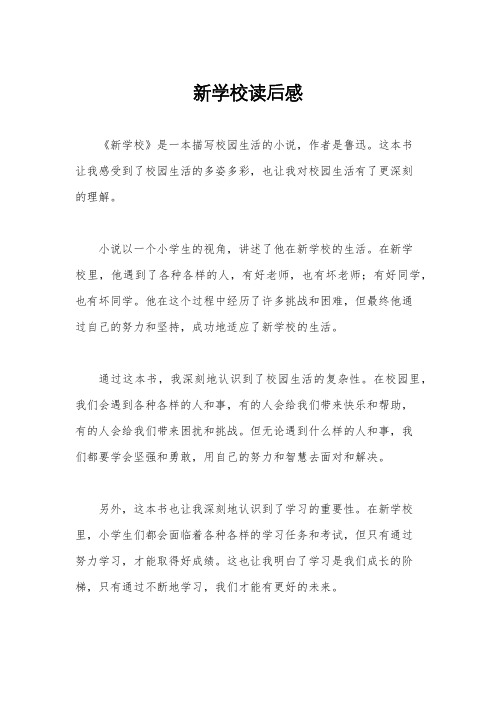 新学校读后感