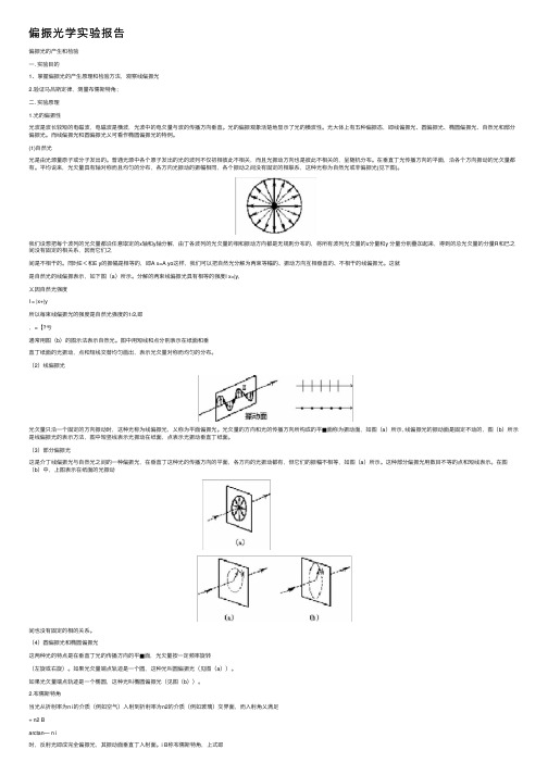 偏振光学实验报告