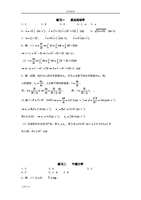 大学物理解题指导与练习(第二版)