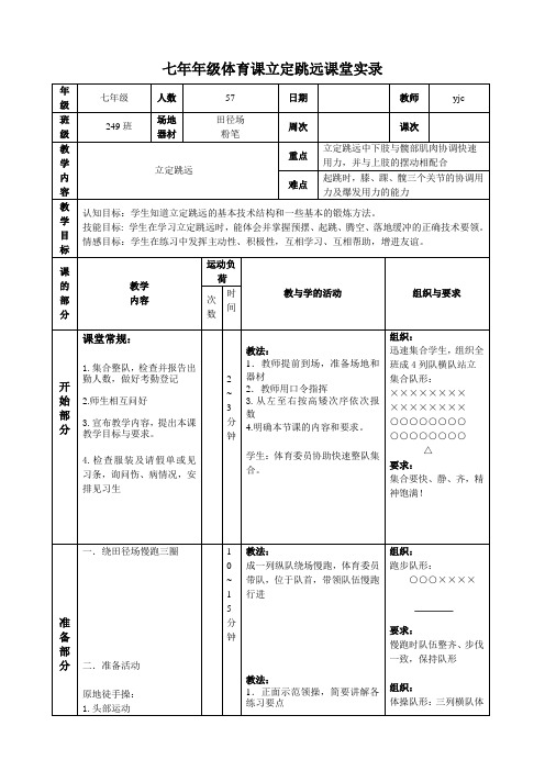 初中立定跳远课堂实录doc.doc1