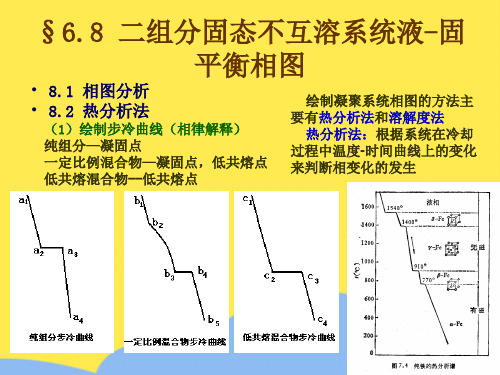 二组分固态不互溶系统液固平衡相图标准版文档