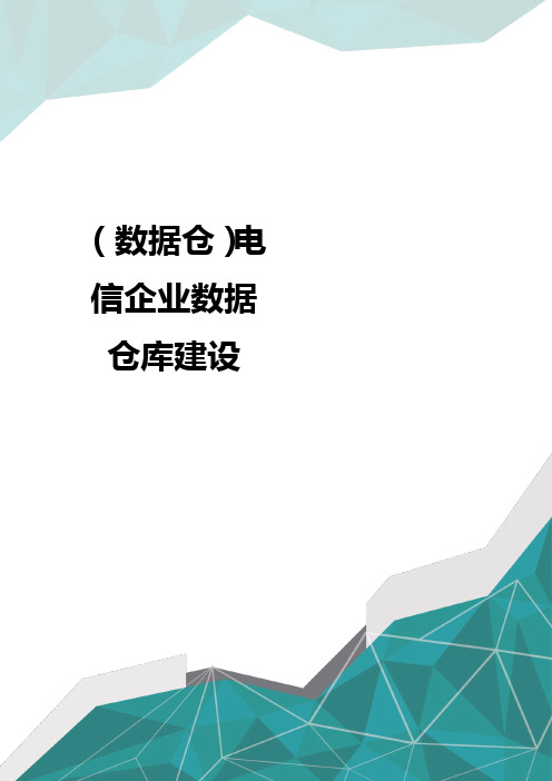 (数据仓)电信企业数据仓库建设