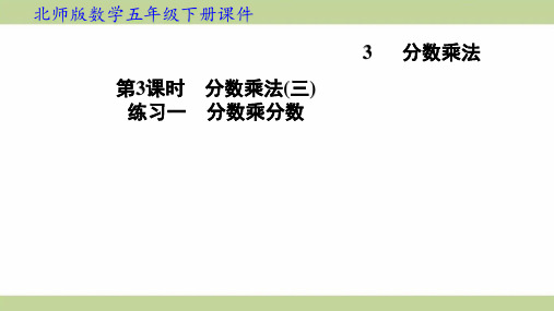 北师大版五年级下册数学 练习一 分数乘分数 知识点梳理重点题型练习课件