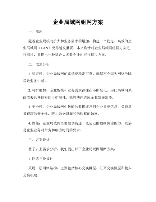 企业局域网组网方案