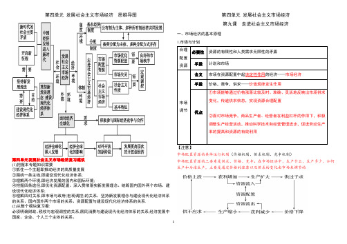 第四单元《发展社会主义市场经济》(教师版)