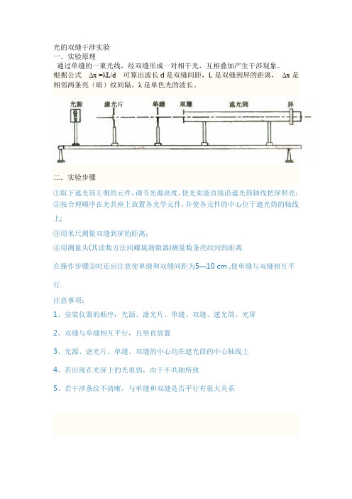 双缝干涉实验