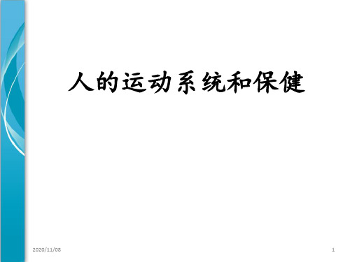 浙教版九年级下册科学 《人的运动系统和保健》PPT教学课件