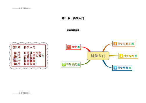 七上科学第1-3章思维导图只是分享