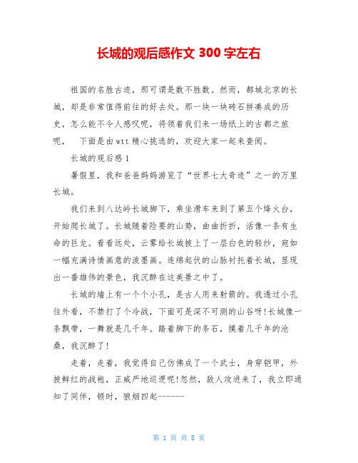 长城的观后感作文300字左右