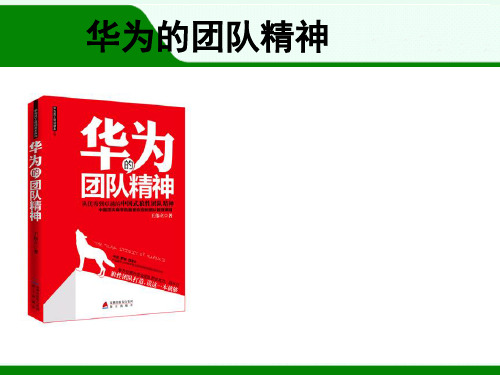 企业经营管理优秀实践案例华为的团队精神