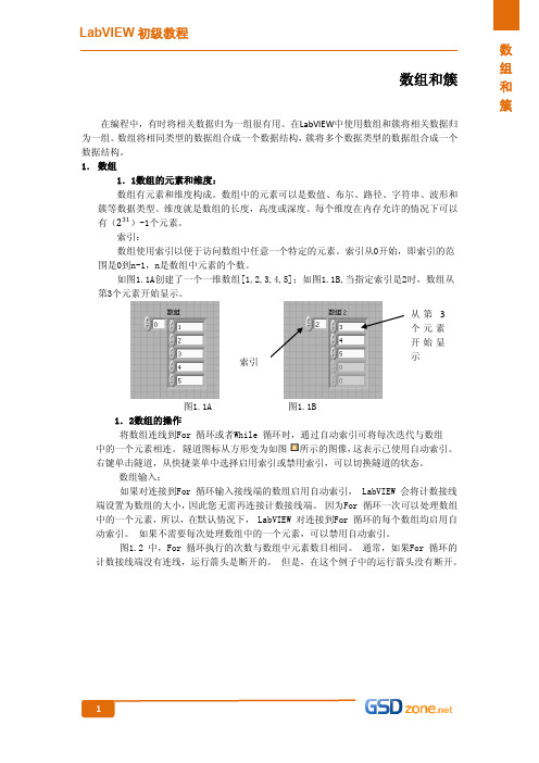 数组和簇