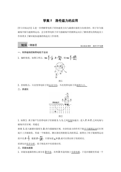 高二步步高3-1物理第三章  学案5