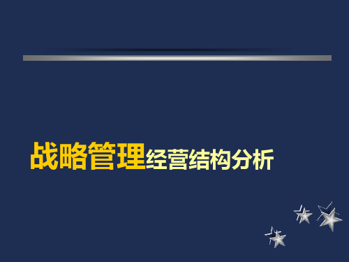 战略管理企业经营结构分析