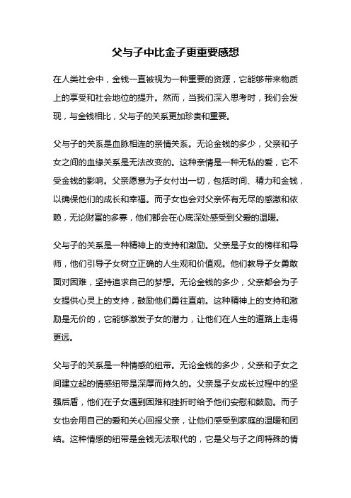 父与子中比金子更重要感想