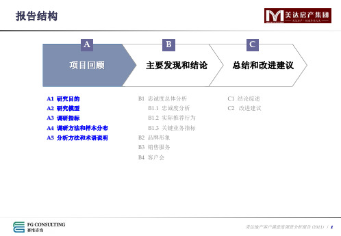 赛惟咨询美达房产集团客户满意度调查分析报告