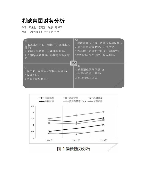 利欧集团财务分析