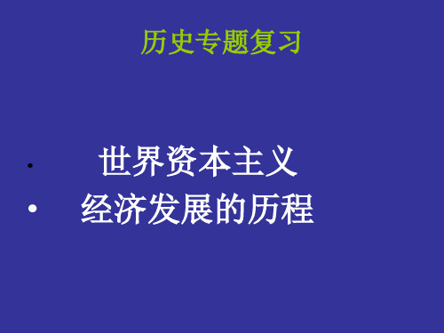 世界资本主义经济发展的历程