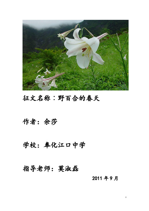 野百合也有春天