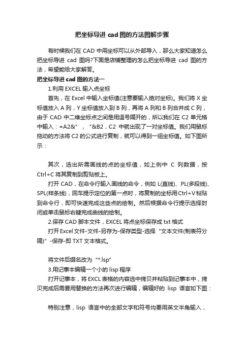 把坐标导进cad图的方法图解步骤