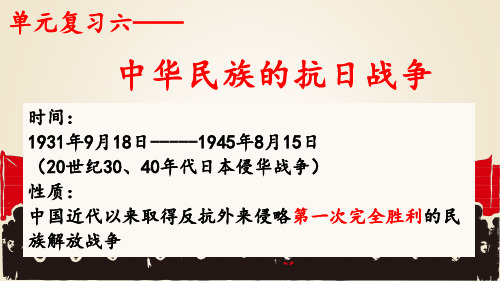 第六单元+中华民族的抗日战争++课件++2023-2024学年部编版八年级历史上册