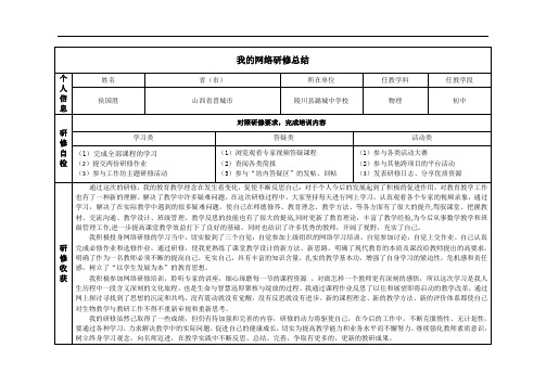 2020继续教育研修总结