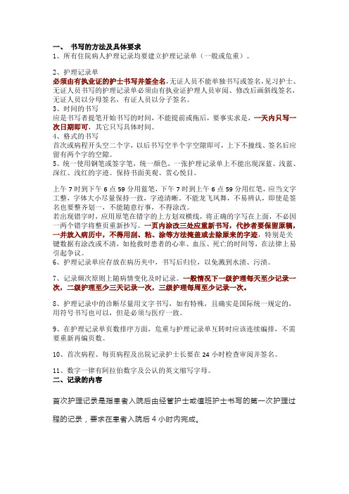 护理记录单怎么书写才最规范?