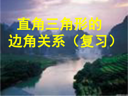 2021年北师大版九年级数学下册第一章《 直角三角形的边角关系》公开课课件