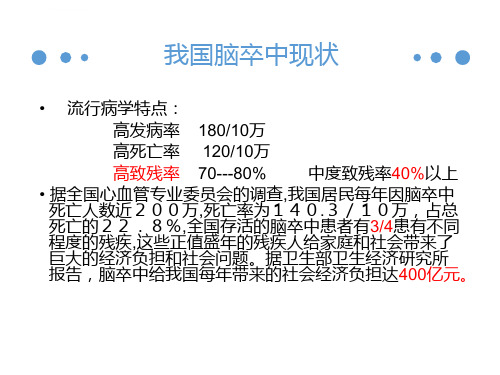 脑卒中早期康复护理ppt课件