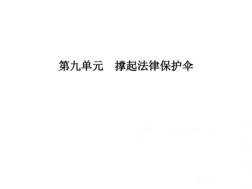 德州中考道德与法治复习七年级课件 第九单元 撑起法律保护伞