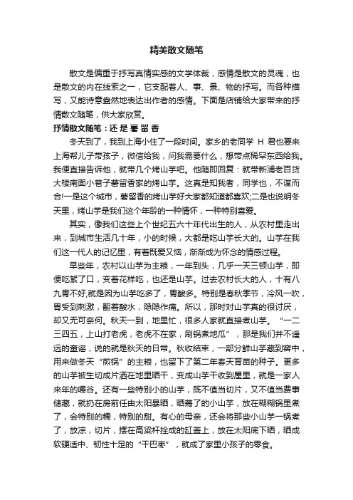 精美散文随笔