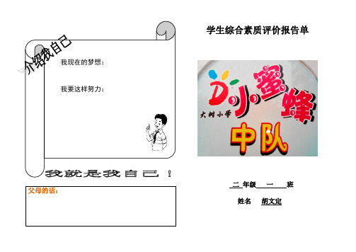 二年级下册-素质报告单