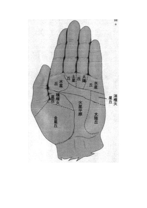 手相——各掌丘所主之事
