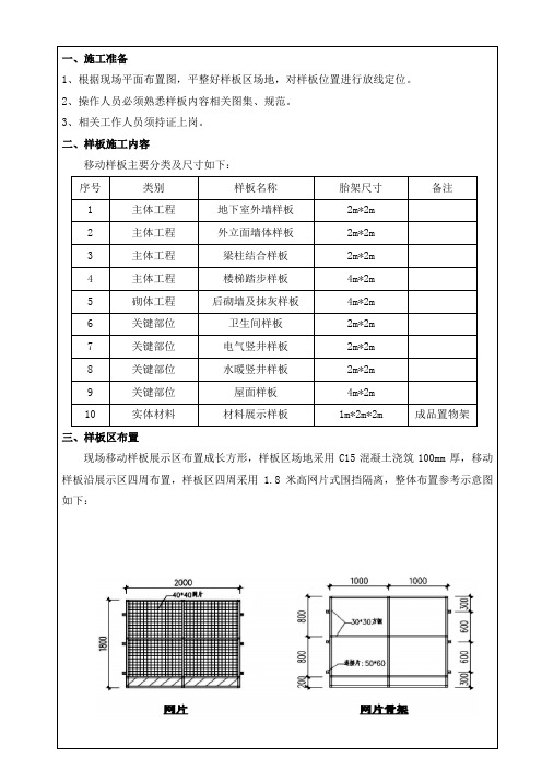 移动样板施工技术交底(2)