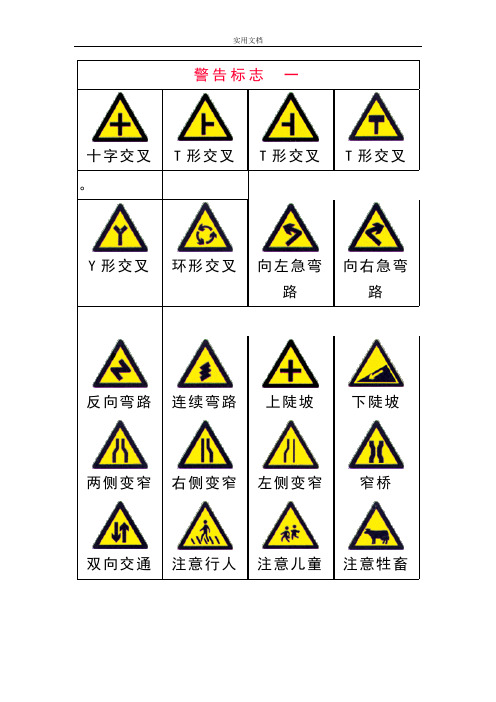 交通标志大全(新颖版)