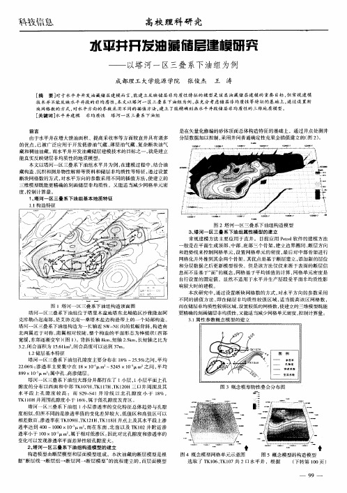 水平井开发油藏储层建模研究——以塔河一区三叠系下油组为例