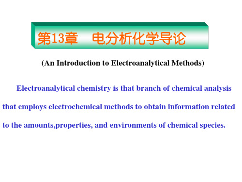 13电化学导论