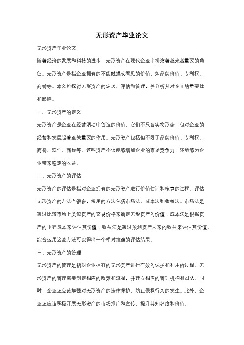 无形资产毕业论文