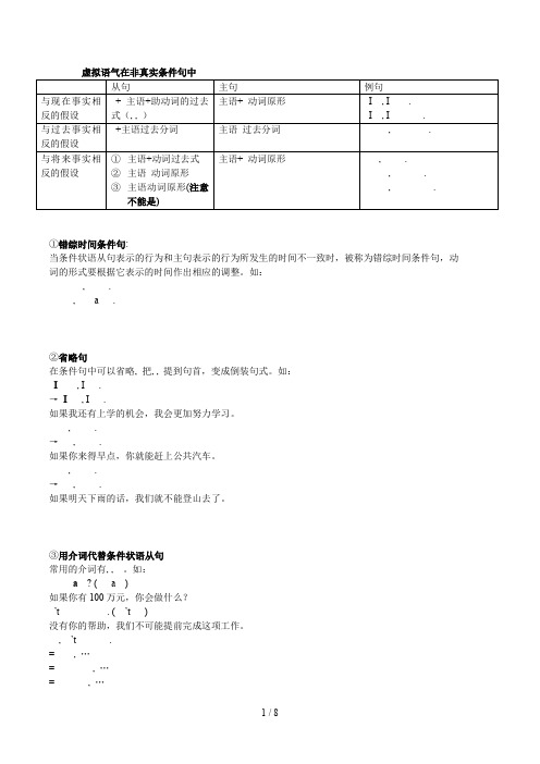 高中英语语法虚拟语气全总结