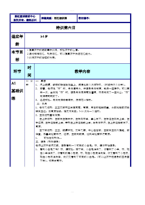 注意力之记忆教案-记忆力(3)