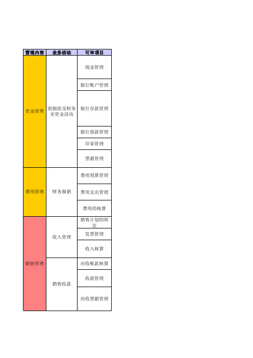 财务日常巡查督查项目表格