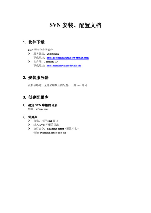 SVN配置、安装文档